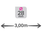 *Varão Kali  28mm 3,00m CINZA