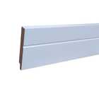 01 Barra - 2,10 Metros De Rodapé 10 Cm Branco Em Mdf