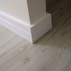 01 Barra - 2,10 Metros De Rodapé 10 Cm Branco Em Mdf