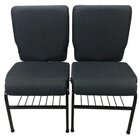 01 Cadeira Para Igrejas C/ Porta Biblía E Porta Cálice Cinza