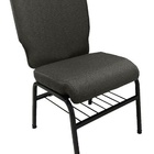 01 Cadeira Para Igrejas C/ Porta Biblía E Porta Cálice Cinza