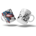01 Caneca Personalizada Capitão América Herói Vingador Top