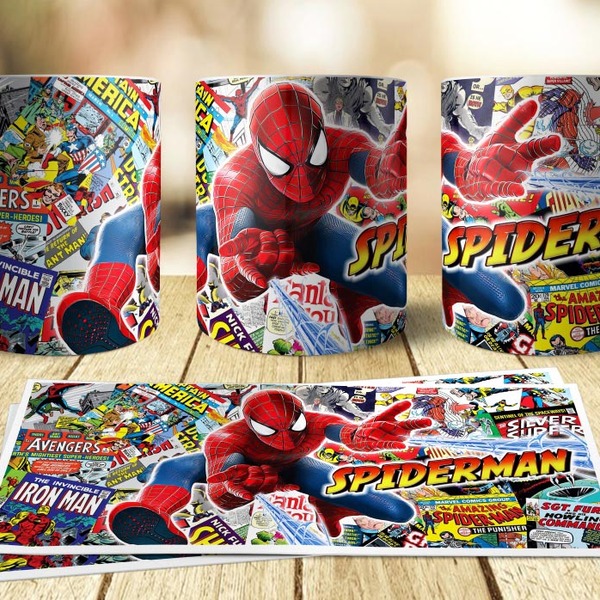 01 Caneca Personalizada Homem Aranha Spider Man Animada Geek