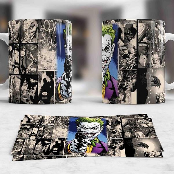 01 Caneca Personalizada Joker O Coringa Xícara 325ml Branca