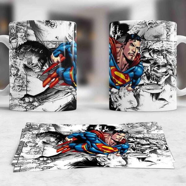 01 Caneca Personalizada Super Man Herói Super Homem Xícara
