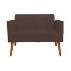 01 Namoradeira E 01 Poltrona Marisa Suede Marrom