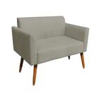 01 Namoradeira E 01 Poltrona Marisa Suede Marrom Rato