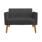 01 Namoradeira E 01 Poltrona Marisa Suede Preto