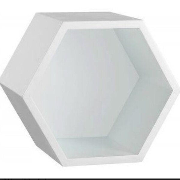 01 Nicho Tipo Colmeia Hexagonal Branco Para Decoração Quartos