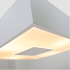 01 Plafon Sobrepor Quadrado Alumínio E Acrílico 45x45 + 04 Lâ