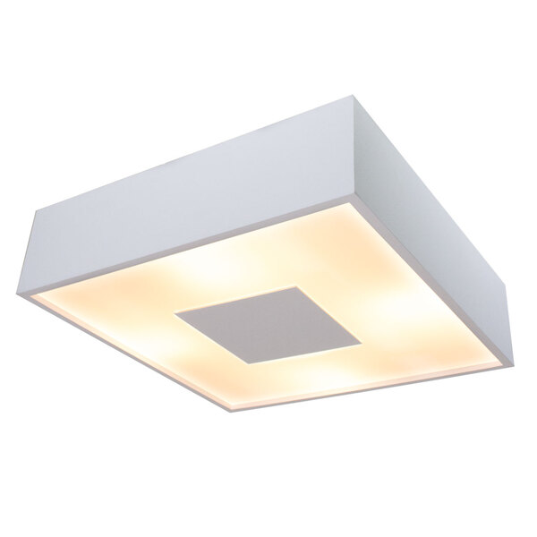 01 Plafon Sobrepor Quadrado Alumínio E Acrílico 60x60 + 08 Lâ