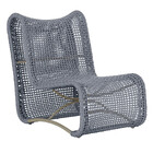 01 Poltrona Texas Em Alumínio Corda Náutica Pintura Fendi Tra