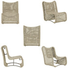 01 Poltrona Texas Em Alumínio Corda Náutica Pintura Fendi Tra