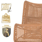 01 Poltrona Texas Em Alumínio Corda Náutica Pintura Fendi Tra