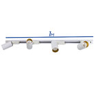 01 Trilho Eletrificado de 1m Branco + 4 Spots Led 10w Branco