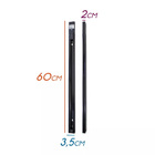 01 Trilho Eletrificado Preto 60cm + 3 Spots Branco Quente 12w