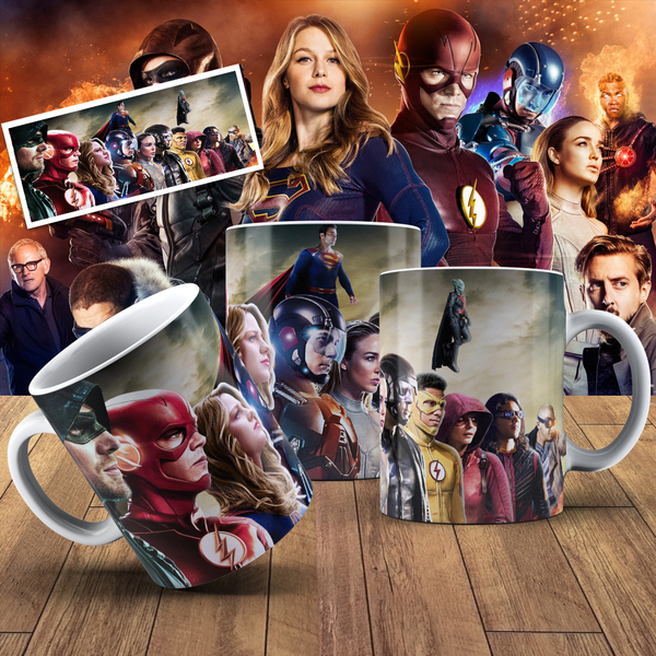01 Xícara Personalizada Superman Flash Todos Heróis Caneca