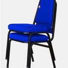 02 Cadeiras Empilhável Para Hotelaria Linha Hotel Jersey Azul