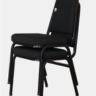 02 Cadeiras Empilhável Para Hotelaria Linha Hotel Jersey Preto