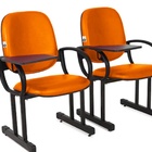 02 Cadeiras Escolar Para Auditório E Escolas Com Prancheta Li