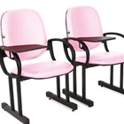 02 Cadeiras Escolar Para Auditório E Escolas Com Prancheta Li