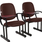 02 Cadeiras Escolar Para Auditório E Escolas Com Prancheta Li