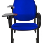 02 Cadeiras Escolar Para Auditório E Escolas Com Prancheta Li