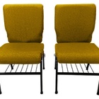 02 Cadeiras Para Igrejas C/ Porta Biblía E Porta Cálice Amare