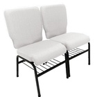 02 Cadeiras Para Igrejas C/ Porta Biblía E Porta Cálice Branco