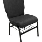 02 Cadeiras Para Igrejas C/ Porta Biblía E Porta Cálice Preto