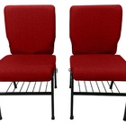 02 Cadeiras Para Igrejas C/ Porta Biblía E Porta Cálice Verme