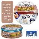 02 Cera Carnauba Lustra Moveis 200g Incolor 04 Panos Micro