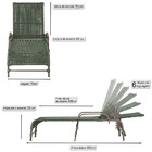 02 Espreguiçadeiras Reclinável Catar Marrom Corda Náutica Tra