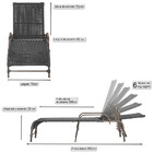 02 Espreguiçadeiras Reclinável Catar Marrom Corda Náutica Tra