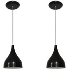 02 Lustres Pendente Colorido Balcão Cozinha Americana Preto