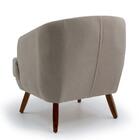 02 Poltronas Caramelo Pés Madeira Maciça Carina