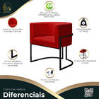 02 Poltronas Decorativas Helena Base Preta Assento Veludo Ver