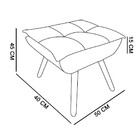 02 Poltronas E 01 Puff Pé Palito De Madeira Opala Suede D03 -