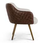 02 Poltronas Em Linho Areia Facto Marrom Matelassê