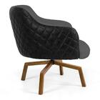 02 Poltronas Jade Ka C416 Corano Tressê Linho Cinza Escuro