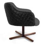 02 Poltronas Jade Xis C-416 Corano Tressê Linho Cinza Escuro