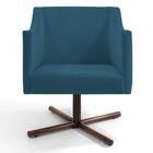 02 Poltronas Lila Xis B-170 Veludo Azul Cobalto