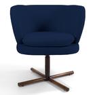 02 Poltronas Melissa Xis B-304 Veludo Azul Marinho