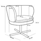 02 Poltronas Melissa Xis B-309 Veludo Bege