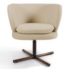 02 Poltronas Melissa Xis C-129 Linho Bege Escuro