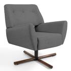 02 Poltronas Melli Xis B-317 Veludo Cinza