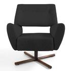02 Poltronas Melli Xis C-465 Linho Chumbo