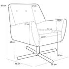 02 Poltronas Melli Xis C-465 Linho Chumbo