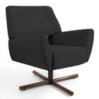 02 Poltronas Melli Xis C-465 Linho Chumbo