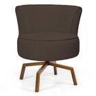 02 Poltronas Olivia Ka B261 Veludo Marrom